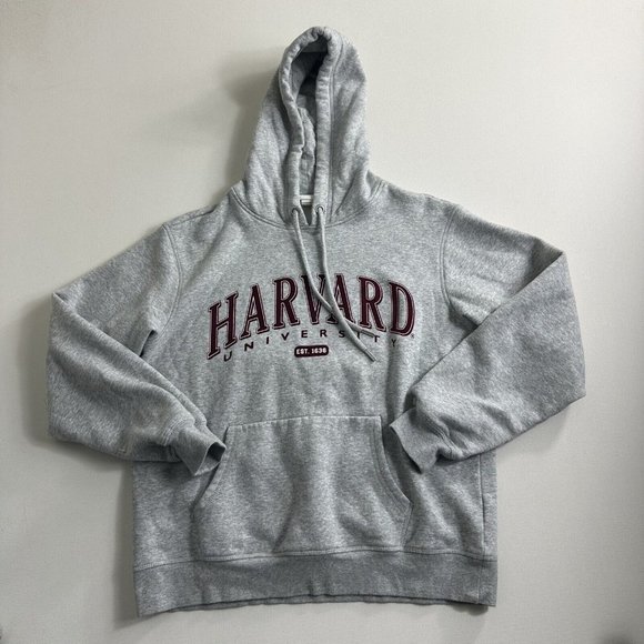H&M Harvard University Womens Gray Hoodie Sweater sweatshirt Logo Size‎ Small - Picture 1 of 10